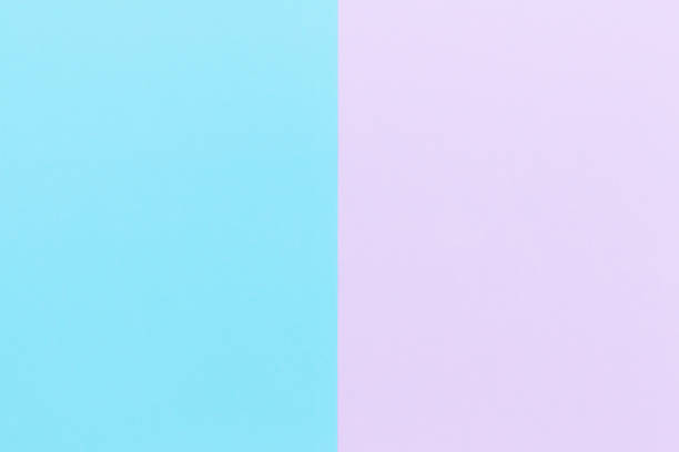 fond de papier de couleur pastel bleu et rose - two colors photos et images de collection