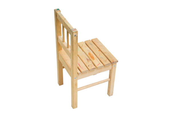 istock Wooden chair with back on white background 1071406500