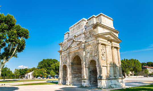 The Triumphal Arch of Orange, UNESCO world heritage in Provence, France