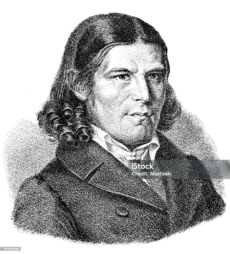 Friedrich Rückert (16 May 1788 – 31 January 1866) was a German poet, translator, and professor of Oriental languages Illustration of a Friedrich Rückert (16 May 1788 – 31 January 1866) was a German poet, translator, and professor of Oriental languages Adult stock illustration