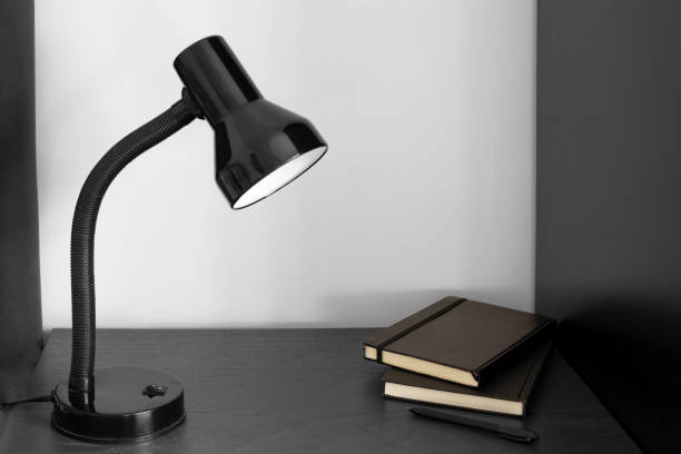 istock A desk lamp framed picture and note book 1071427272