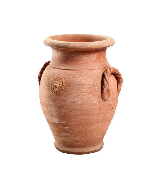 istock Painted clay amphora. Isolated on white background. 1071440744