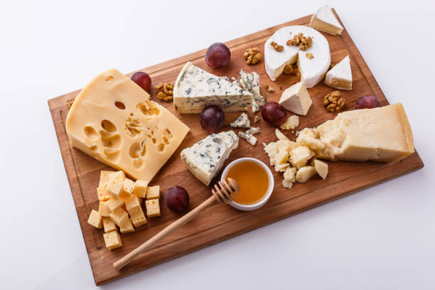 istock set of different cheeses on a wooden rustic background 1071443324