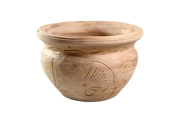 istock Painted clay amphora. Isolated on white background. 1071443896