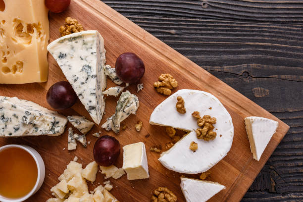istock set of different cheeses on a wooden rustic background 1071444252