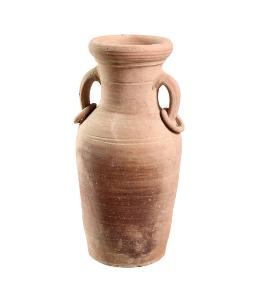 istock Painted clay amphora. Isolated on white background. 1071444706
