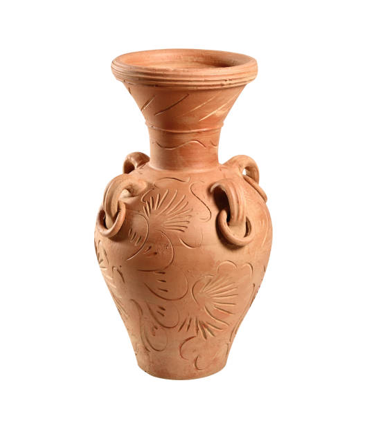istock Painted clay amphora. Isolated on white background. 1071444776