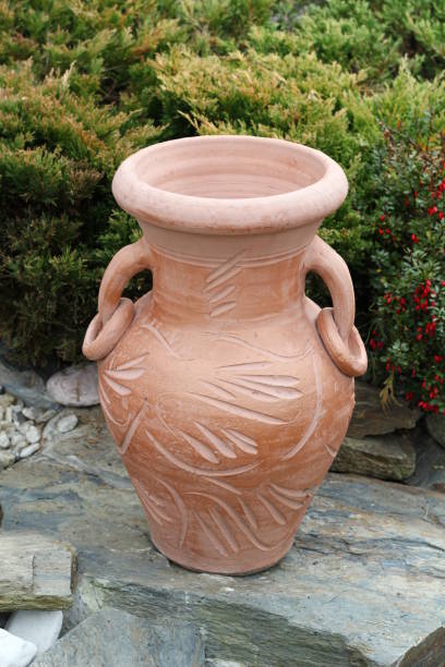 istock Handmade clay amphora and small garden design inspiration 1071454772