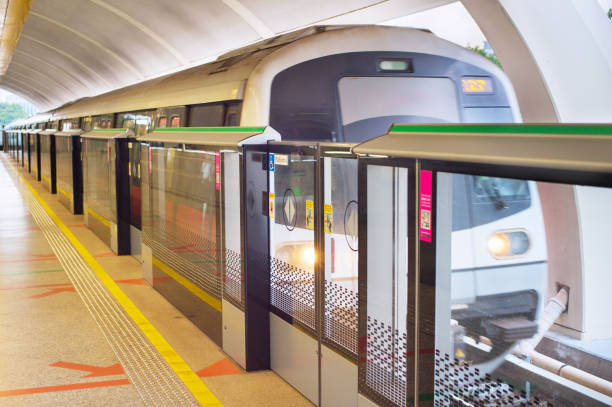 istock Train lrt subway station. Singapore 1071459452