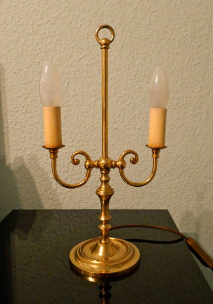 istock Lamp, table lamp, brass. Classic and elegant, retro style 1071476948