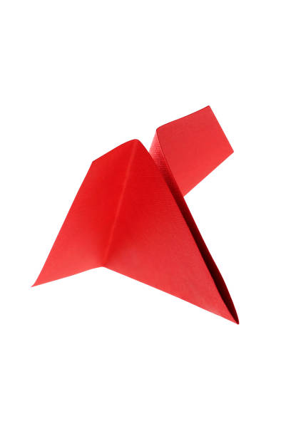 istock Red paper plane isolated on a white background - With Clipping Path 1071482360