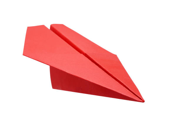 istock Red paper plane isolated on a white background - With Clipping Path 1071482430