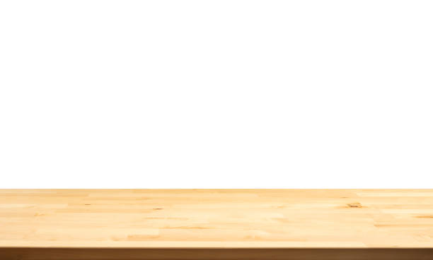 istock Real nature wood table top texture on white background.For create product display or design key visual layout 1071482714