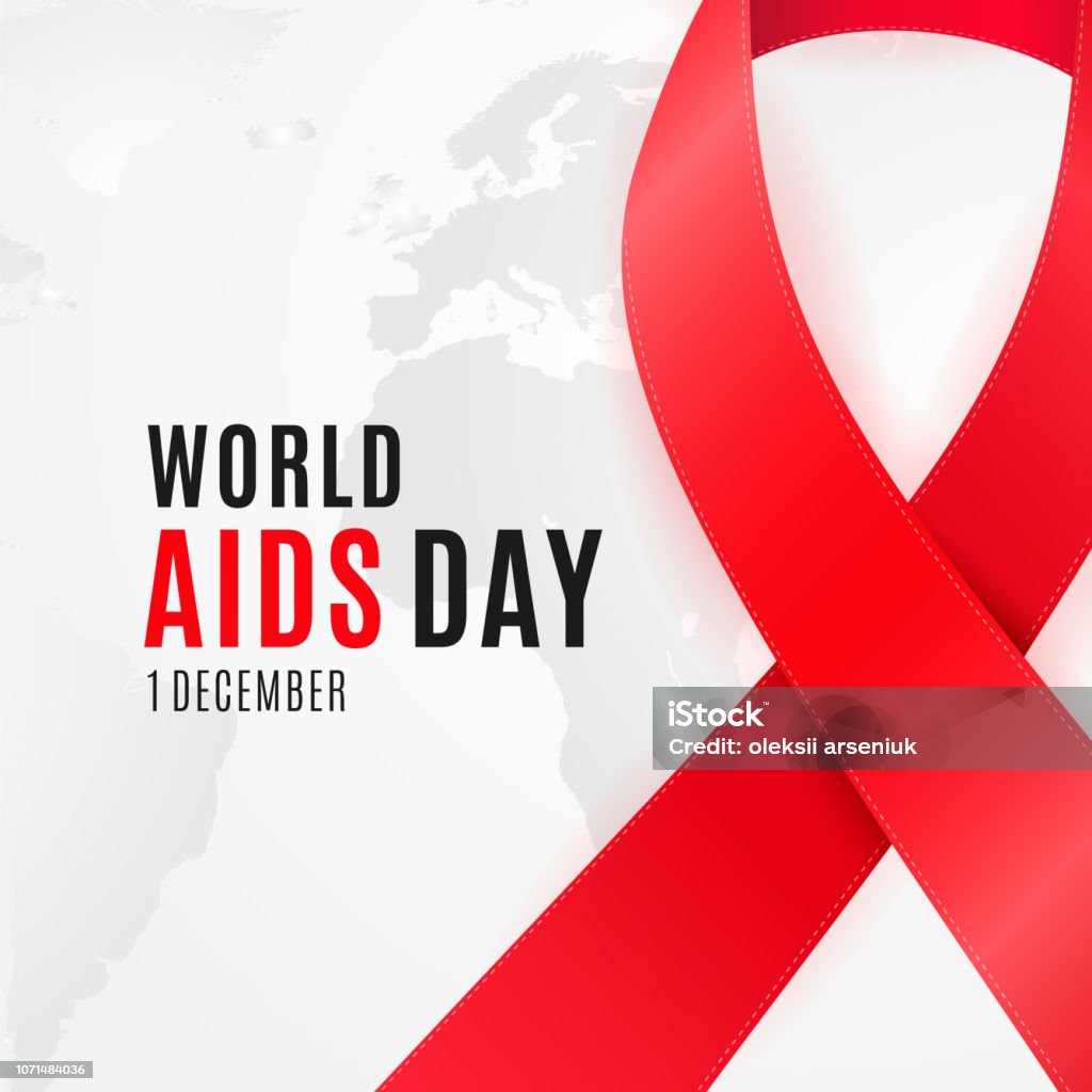 Дизайн плаката Всемирного дня борьбы со СПИДом для Национальной кампании по информированию о ВИЧ. - Векторная графика World AIDS Day роялти-фри