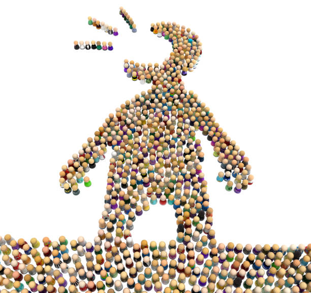 istock Cartoon Crowd Figure, Loud Voice 1071488982