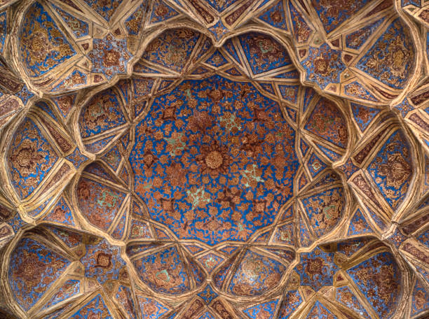 istock Persian architecture - fresco and plasterwork, Isfahan, Iran 1071490946