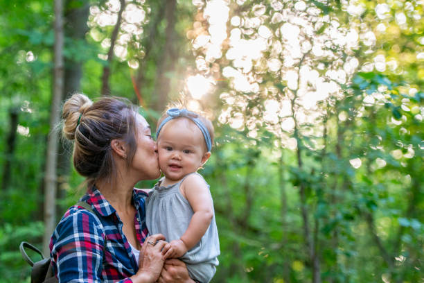 istock Kissing baby on a hike 1071492600