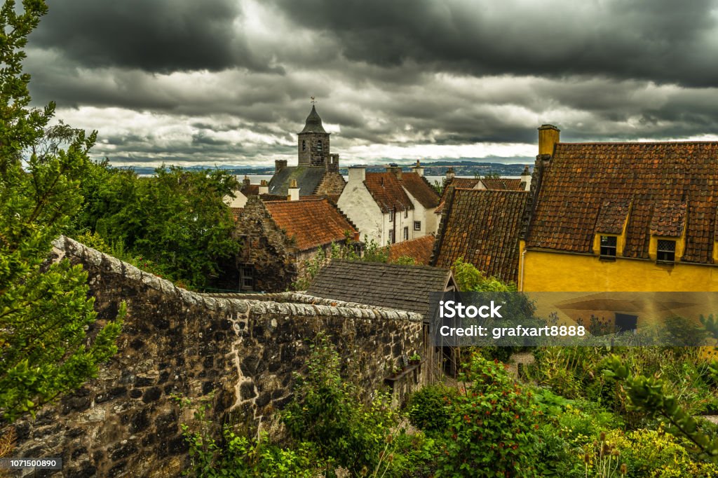 City Of Culross With Culross Palace And Garden In Scotland Castle Stock Photo