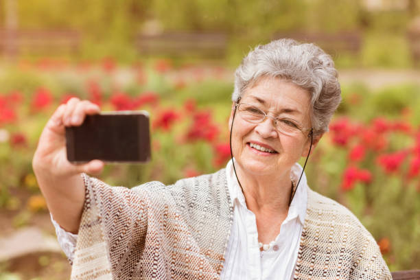 istock Elderly women taking a selfie 1071502840