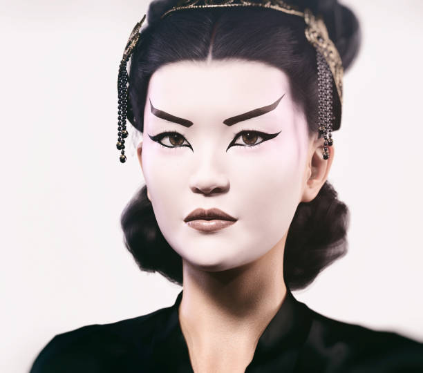 istock geisha make up (kabuki) portrait - 3d rendering 1071504120