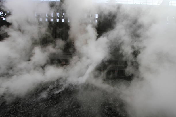 istock Iron and steel factory and workers working. 1071513348