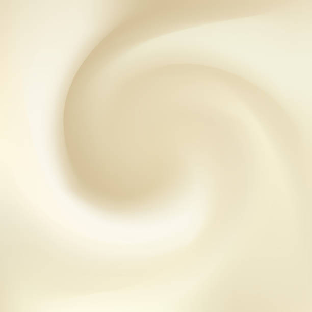 ilustrações de stock, clip art, desenhos animados e ícones de syrup, mayonnaise, yogurt, ice cream, condensed milk, whipped cream or fluid cheese with space for text. whirl light beige eddy surface. close up view. gradient mesh background - chocolate backgrounds swirl pattern