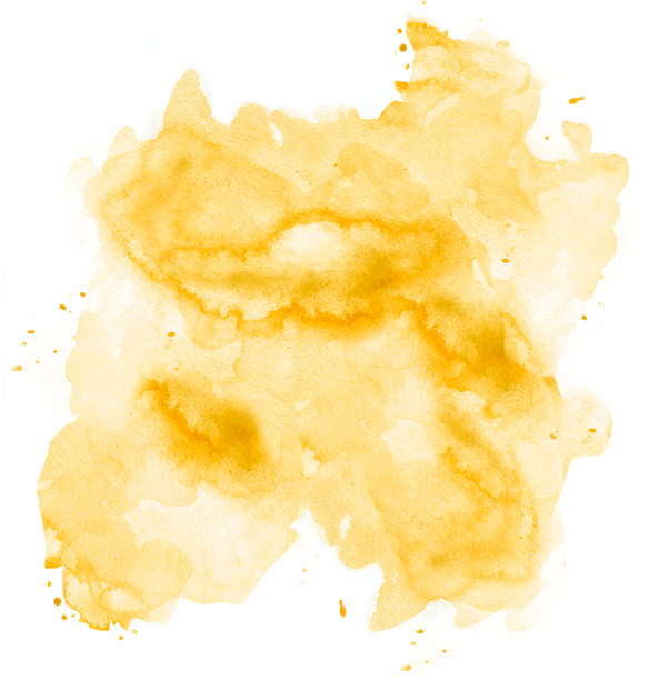 istock Yellow watercolor background isolated 1071560600