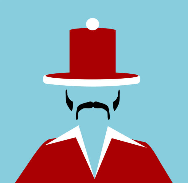 holiday top has man wearing holiday top hat and suit pimp hat stock illustrations
