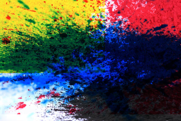 istock cmyk toner powder (cyan, magenta, yellow, black) 1071563414