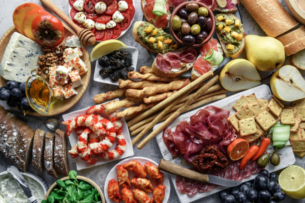 istock Italian antipasti snacks set 1071565058