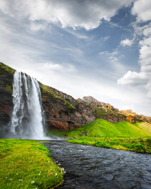 istock Sunrise on Seljalandfoss waterfall 1071565092