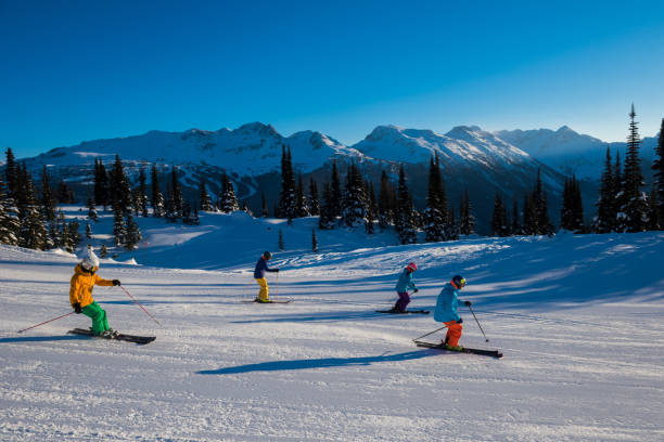 istock Skiing in the mountains on a perfect day 1071565666
