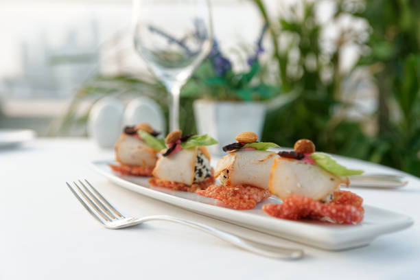 istock Smoked pork, basil, almond and red tapioca chips 1071571110