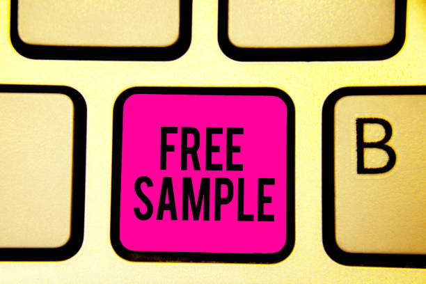 istock Handwriting text Free Sample. Concept meaning portion of products given to consumers in shopping malls Keyboard pink key Intention create computer computing reflection document. 1071571628