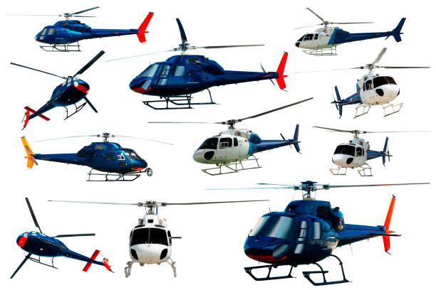istock Collection of helicopters isolated 1071576216