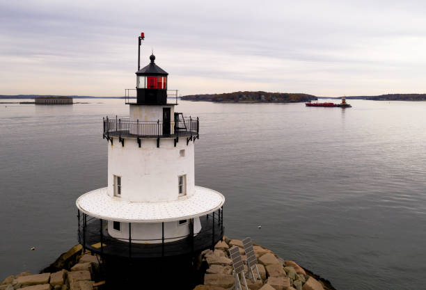 istock Spring Point Ledge Light Sparkplug Lighthouse Beacon Harbor Portland Maine 1071586950