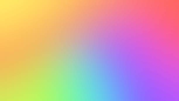 sfondo sfumato astratto sfocato in colori vivaci. illustrazione liscia colorata - rainbow foto e immagini stock