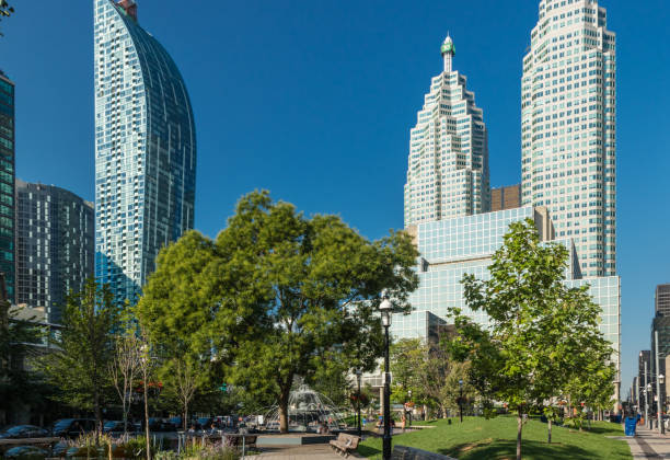 istock Park among buildings 1071592338