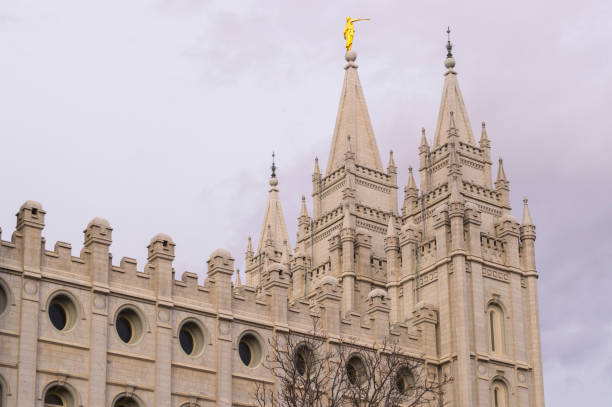 istock Salt Lake Temple With a Dramatic Autumn Sky 1071601892