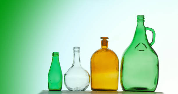 istock Background texture, pattern. Empty bottles. Recycling of household items, including glass, 1071611218