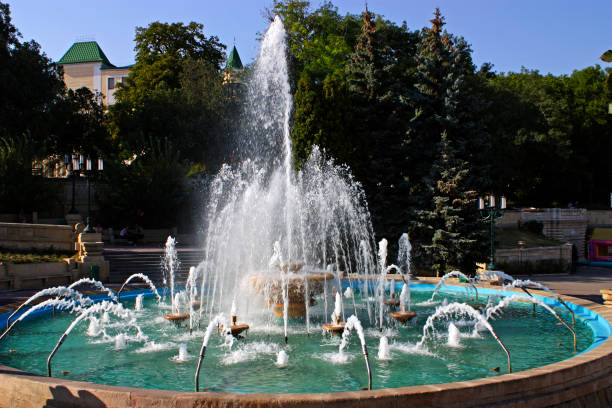 istock Beautiful fountain in Yessentuki. 1071612568