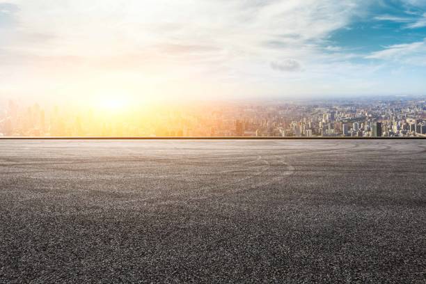 istock Panoramic city skyline and buildings with empty asphalt road 1071614258