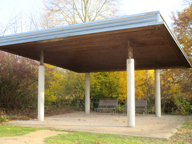 istock Pergola  Shelter in a public park 1071631992