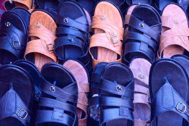 istock Leather shoe fashion foot ware closeup. 1071638706