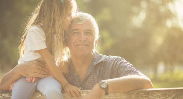 istock Big kiss for grandpa. 1071668334