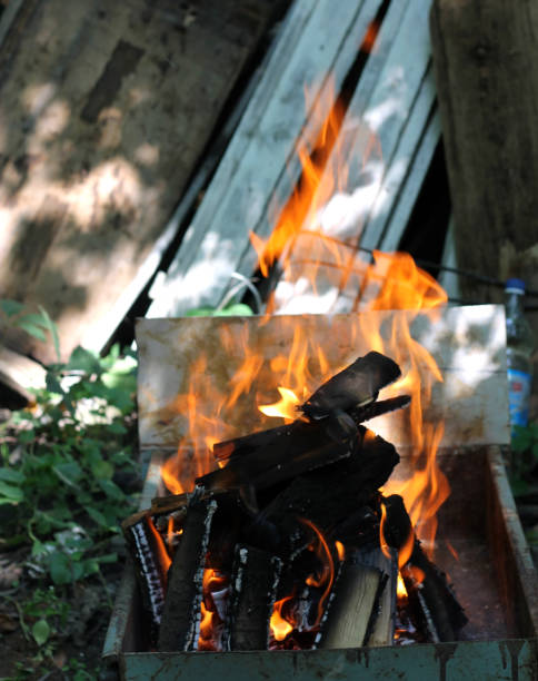 istock Burning bonfire outdoor on the summer garden 1071670228