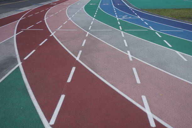 istock Running track at the stadium. 1071670492