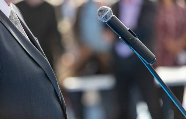 istock Giving speech at opening ceremony 1071672126