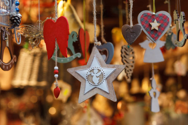 istock Hanging vintage Christmas decorations 1071685270