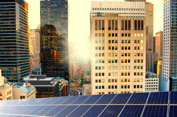 istock Solar energy concept, New York City 1071694532